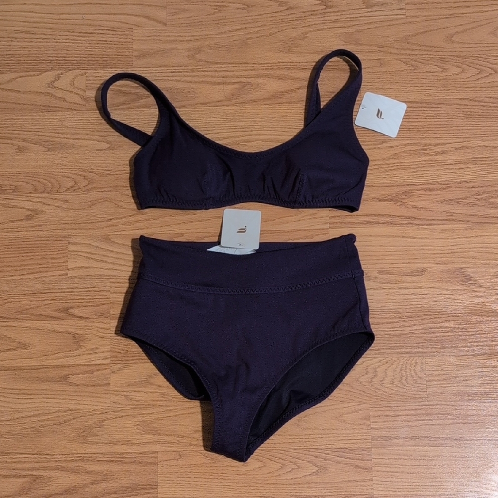 NWT Fabletics Twilight High-Waisted Bikini Set